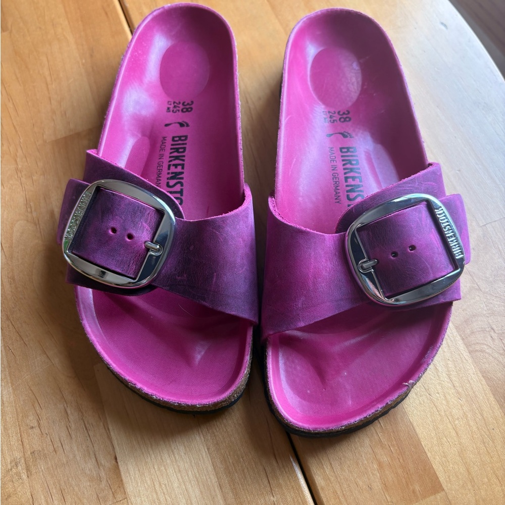 Birkenstock Single Strap Slide - Magenta Pink SZ 38